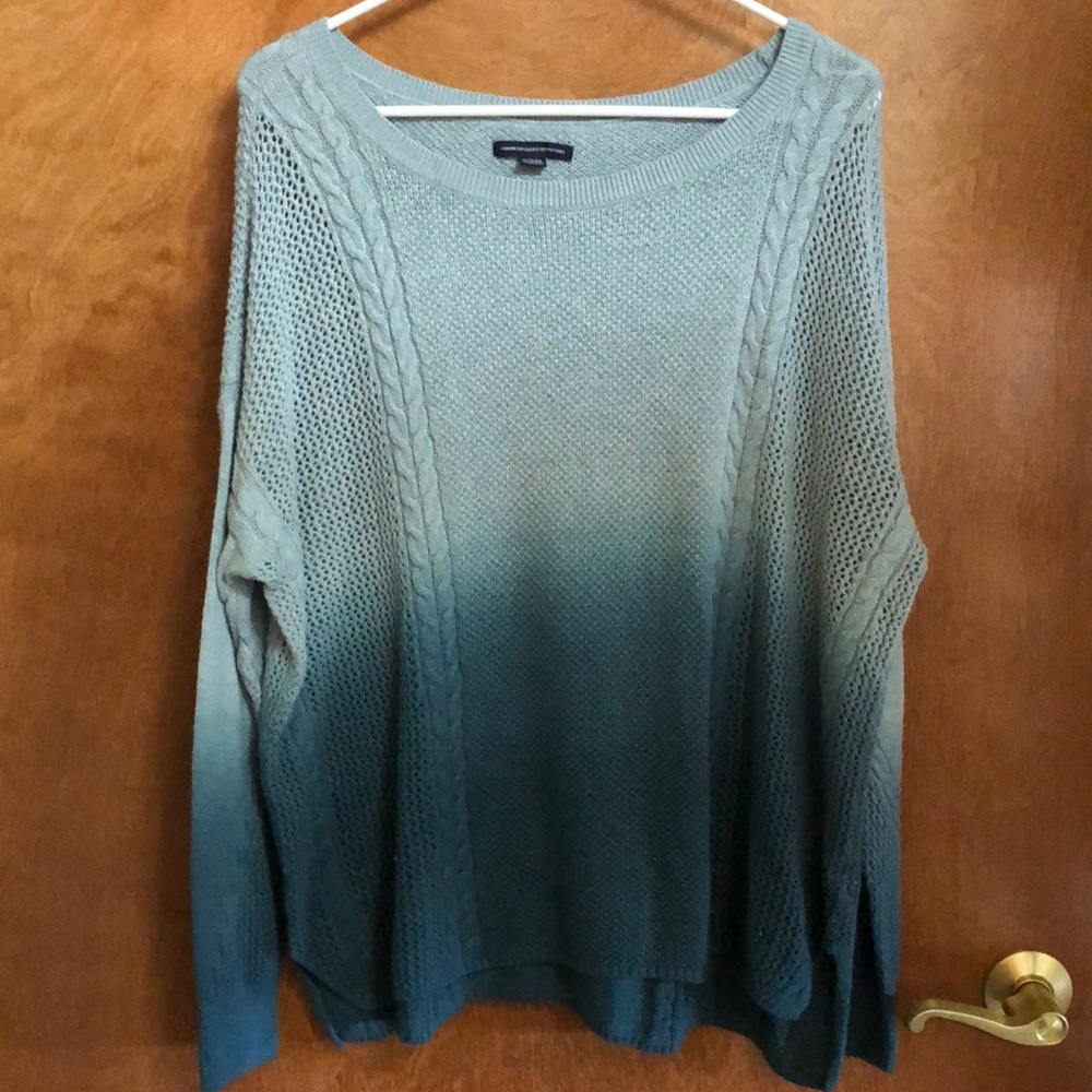 Blue long sleeve sweater